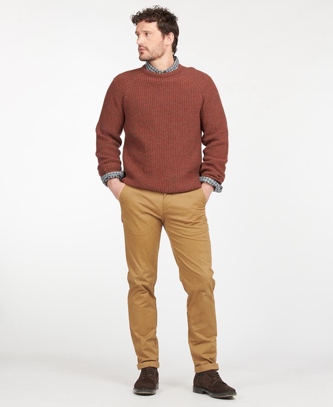Barbour Horseford Crew Férfi Pulóverek Barna | 987105-ZKP