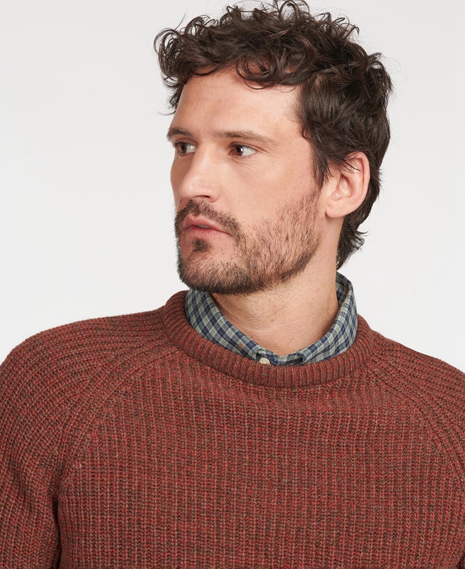 Barbour Horseford Crew Férfi Pulóverek Barna | 987105-ZKP