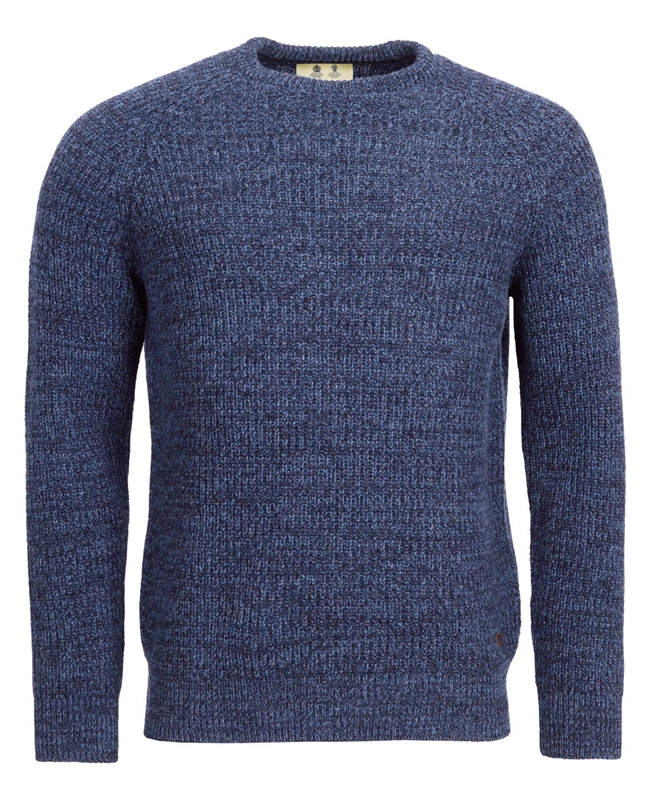 Barbour Horseford Crew Férfi Pulóverek Kék | 459820-WMO
