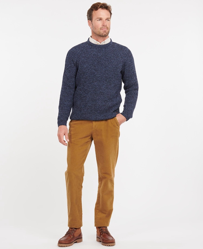 Barbour Horseford Crew Férfi Pulóverek Kék | 459820-WMO