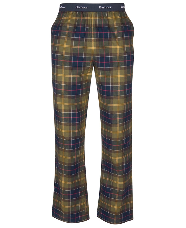 Barbour Hose Glenn Tartan Férfi Nadrág Olivazöld | 923865-QWO