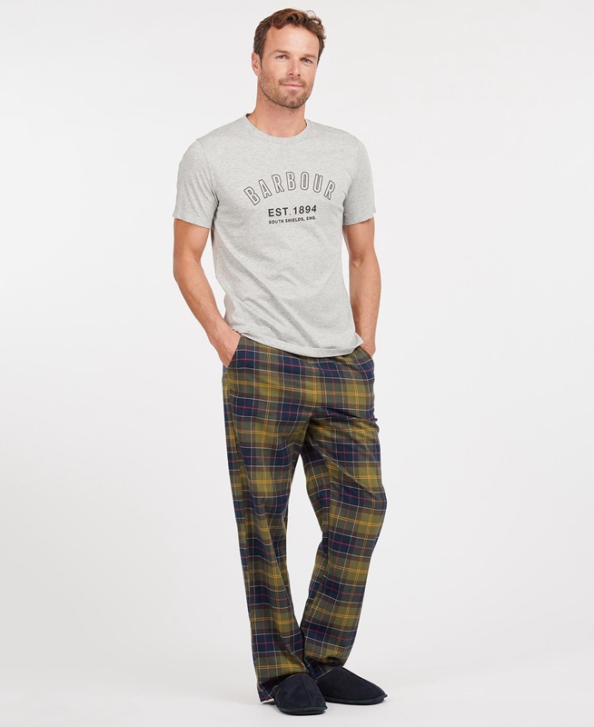 Barbour Hose Glenn Tartan Férfi Nadrág Olivazöld | 923865-QWO
