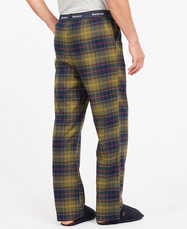 Barbour Hose Glenn Tartan Férfi Nadrág Olivazöld | 923865-QWO