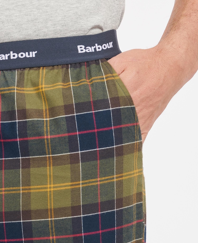 Barbour Hose Glenn Tartan Férfi Nadrág Olivazöld | 923865-QWO