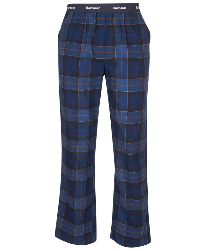 Barbour Hose Glenn Tartan Férfi Nadrág Sötétkék | 931650-VUI