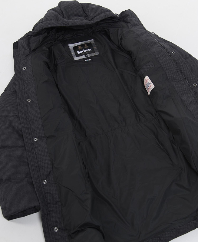 Barbour Hoxley Baffle Férfi Vattázott Kabát Fekete | 578016-KQU