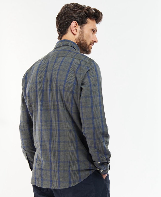 Barbour Inverbeg Tailored Férfi Ingek Szürke | 672158-SFC