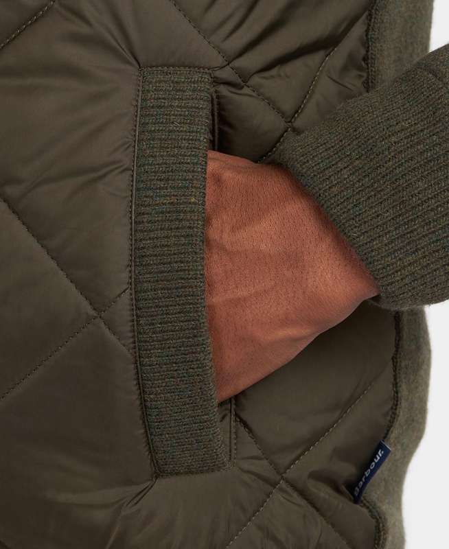 Barbour Jacke Arch Diamond Quilt Knit Férfi Pulóverek Olivazöld | 275490-KGO