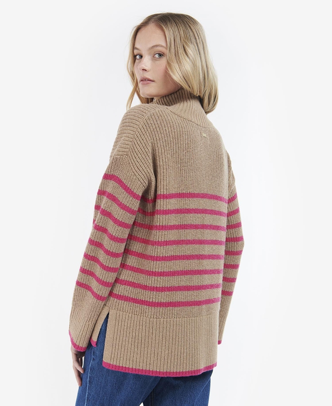 Barbour Jemima Knit Női Pulóverek Barna | 413058-DHM