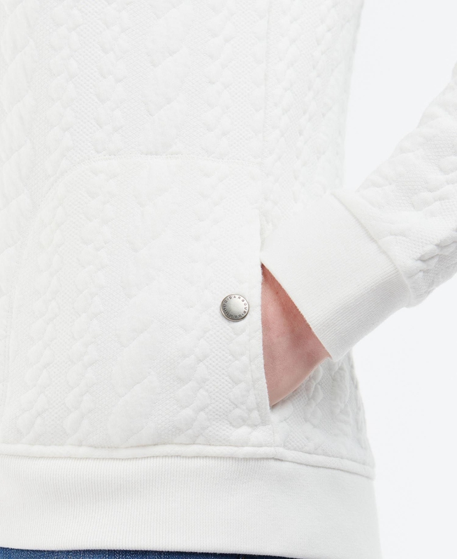 Barbour Kelsey Zip Női Pulóverek Fehér | 615207-MVT