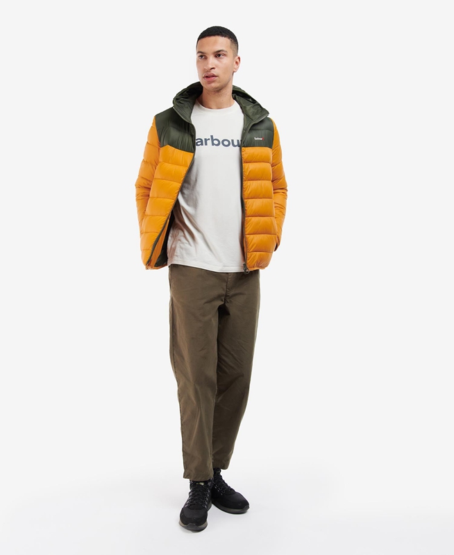 Barbour Kendle Baffle Férfi Vattázott Kabát Sárga | 091354-NQK