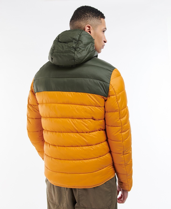 Barbour Kendle Baffle Férfi Vattázott Kabát Sárga | 091354-NQK