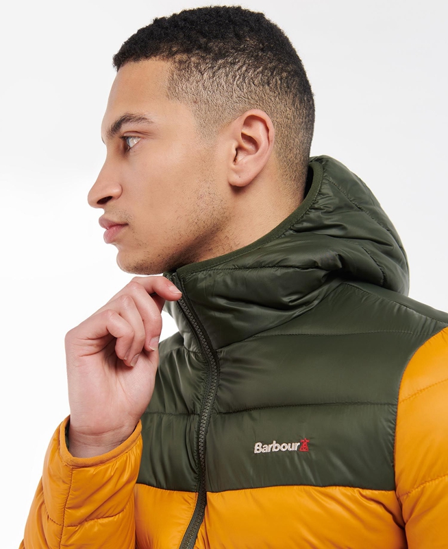 Barbour Kendle Baffle Férfi Vattázott Kabát Sárga | 091354-NQK