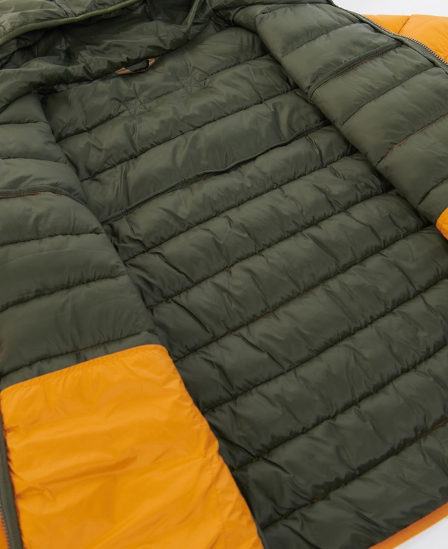 Barbour Kendle Baffle Férfi Vattázott Kabát Sárga | 091354-NQK