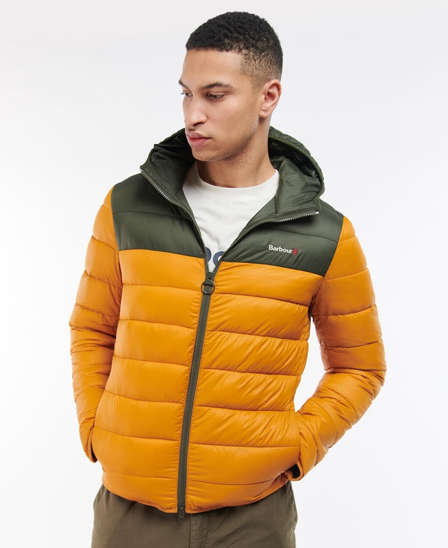 Barbour Kendle Baffle Férfi Vattázott Kabát Sárga | 091354-NQK