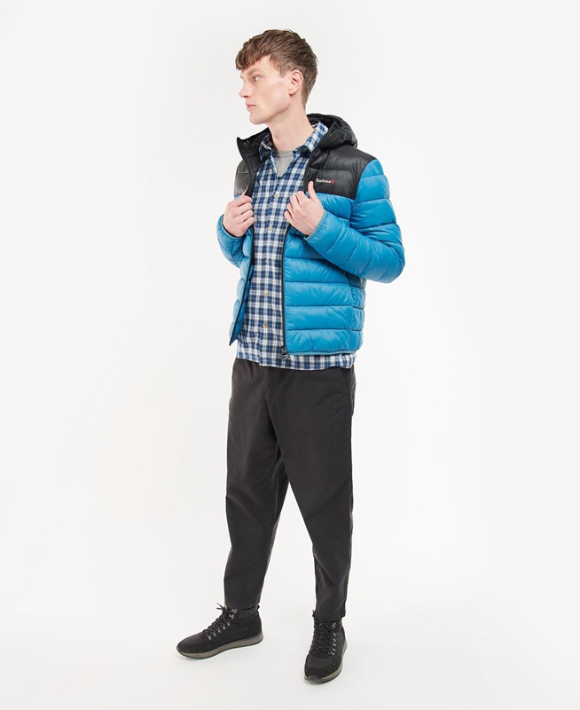 Barbour Kendle Baffle Férfi Vattázott Kabát Kék | 925817-XJI