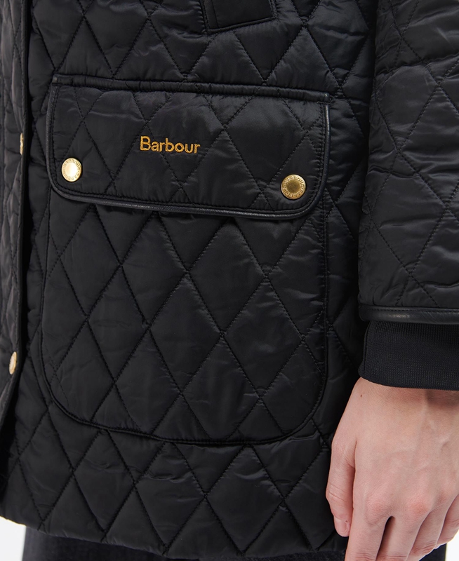 Barbour Kilmarie Női Vattázott Kabát Fekete | 193742-OHS