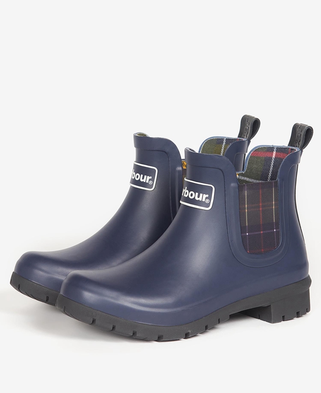 Barbour Kingham Női Csizma Sötétkék | 928401-JXY