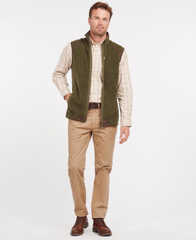Barbour Langdale Férfi Mellény Zöld | 146057-KCR