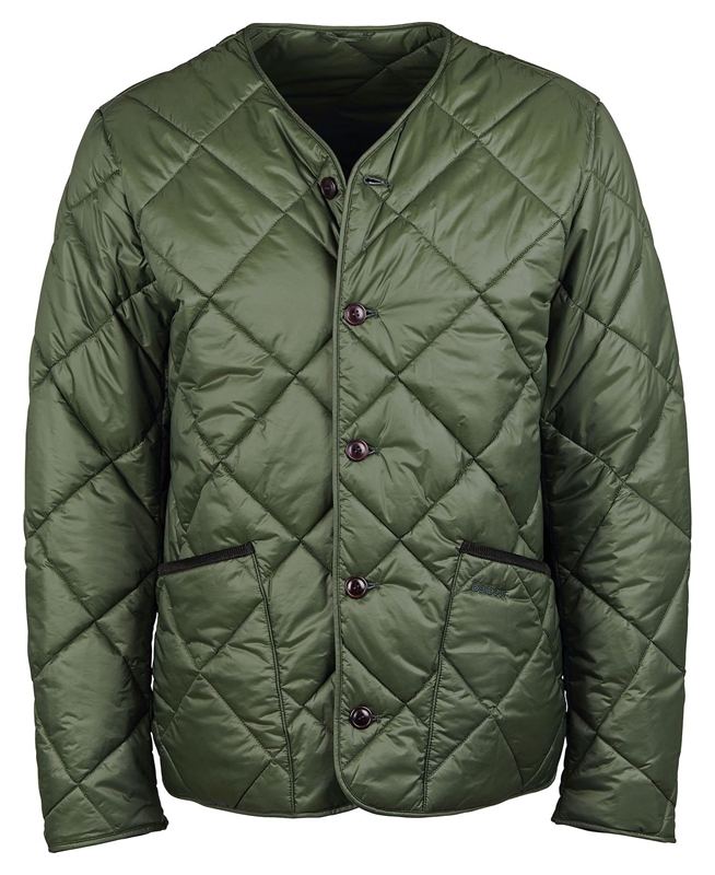 Barbour Liddesdale Cardigan Férfi Vattázott Kabát Olivazöld | 410962-CUX