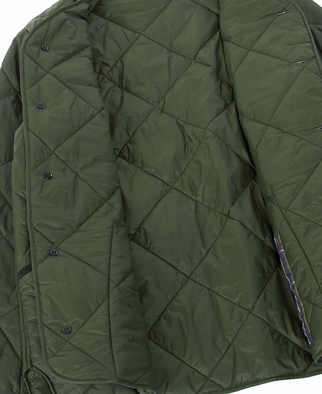 Barbour Liddesdale Cardigan Férfi Vattázott Kabát Olivazöld | 410962-CUX