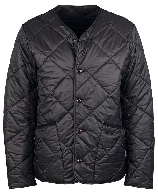 Barbour Liddesdale Cardigan Férfi Vattázott Kabát Fekete | 948365-HIU