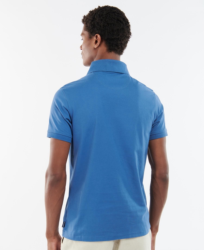 Barbour Lirst Férfi Polo shirts Kék | 250394-KFZ