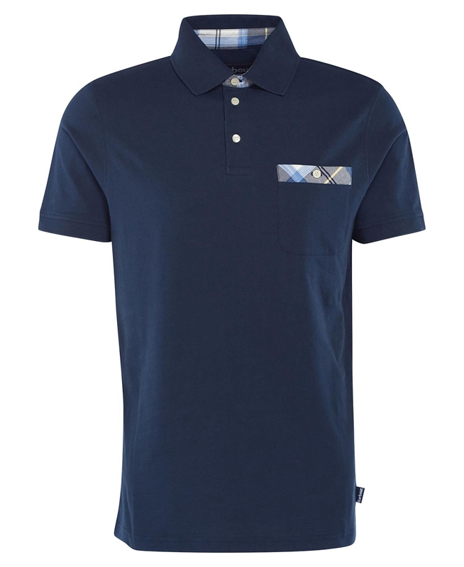 Barbour Lirst Férfi Polo shirts Sötétkék | 437918-RHM