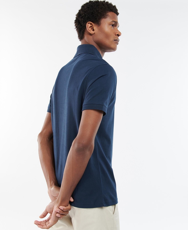 Barbour Lirst Férfi Polo shirts Sötétkék | 437918-RHM