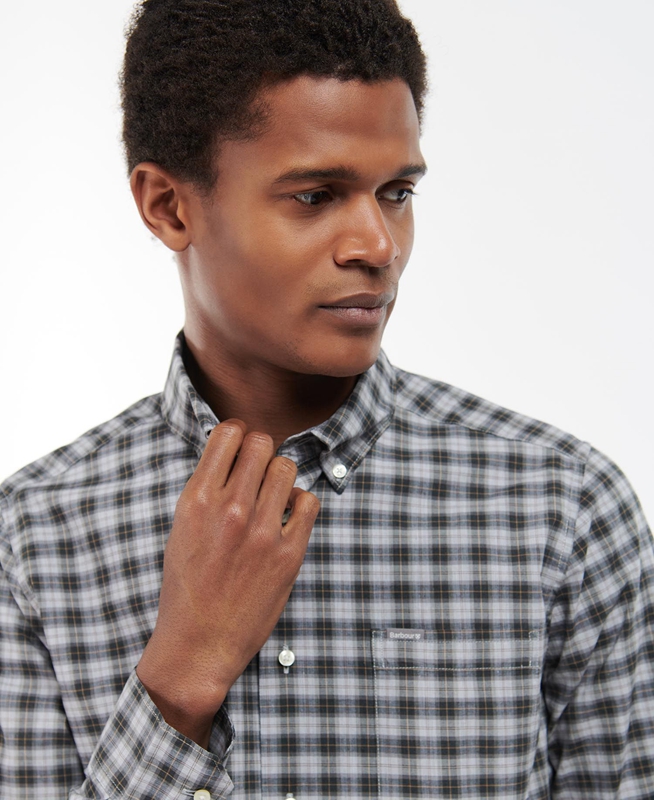 Barbour Lomond Tailored Férfi Ingek Olivazöld | 832951-KWZ