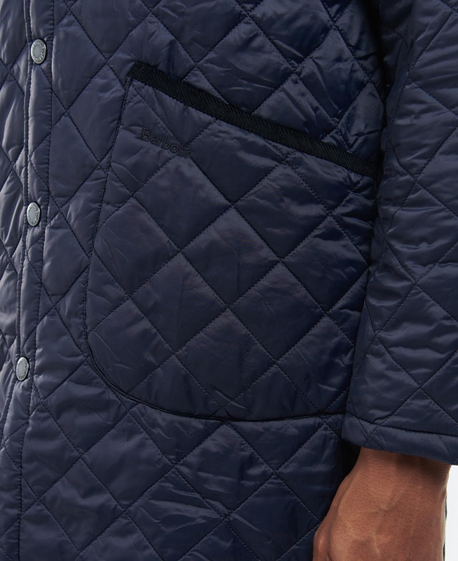 Barbour Long Liddesdale Férfi Vattázott Kabát Sötétkék | 498701-DPL