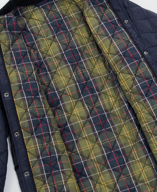 Barbour Long Liddesdale Férfi Vattázott Kabát Sötétkék | 498701-DPL