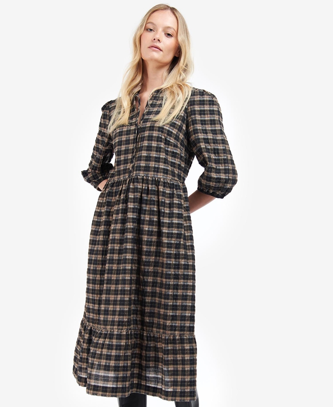Barbour Lorelie Női Ruha Fekete | 351268-BIM