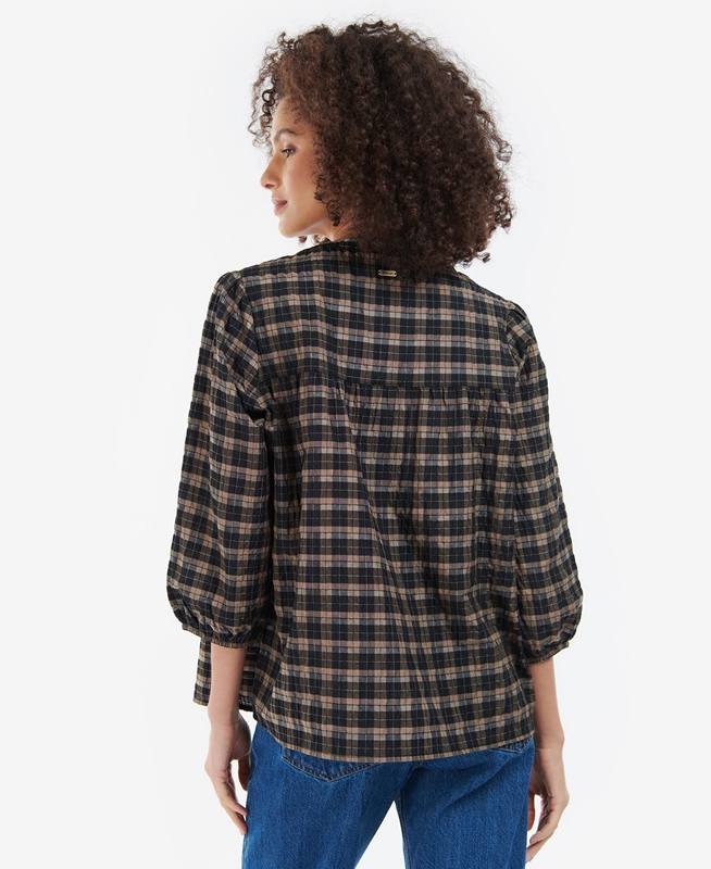 Barbour Lorelie Top Női Ingek Fekete | 831529-MPJ