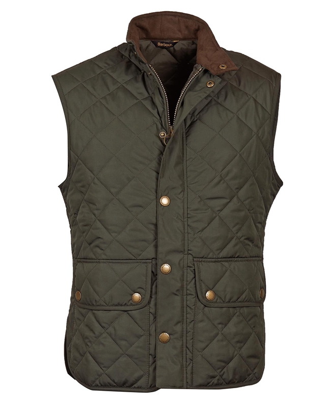 Barbour Lowerdale Férfi Mellény Olivazöld | 326875-TZB