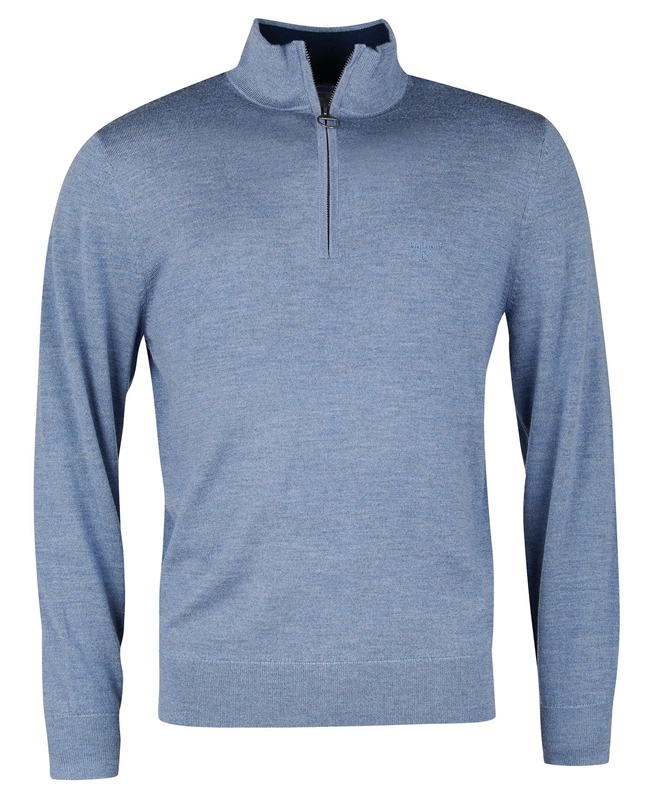 Barbour Loyton Merino Half Zip Férfi Pulóverek Bézs | 038156-TZM