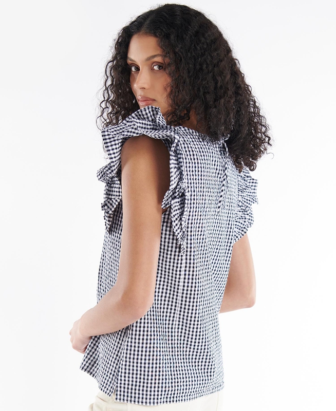 Barbour Marigold Top Női Ingek Kék | 653829-PSX