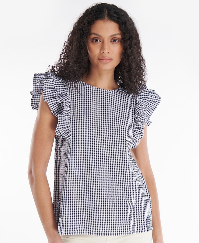 Barbour Marigold Top Női Ingek Kék | 653829-PSX