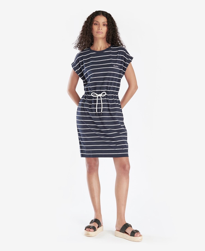 Barbour Marlo Stripe Női Ruha Sötétkék | 759831-OCS