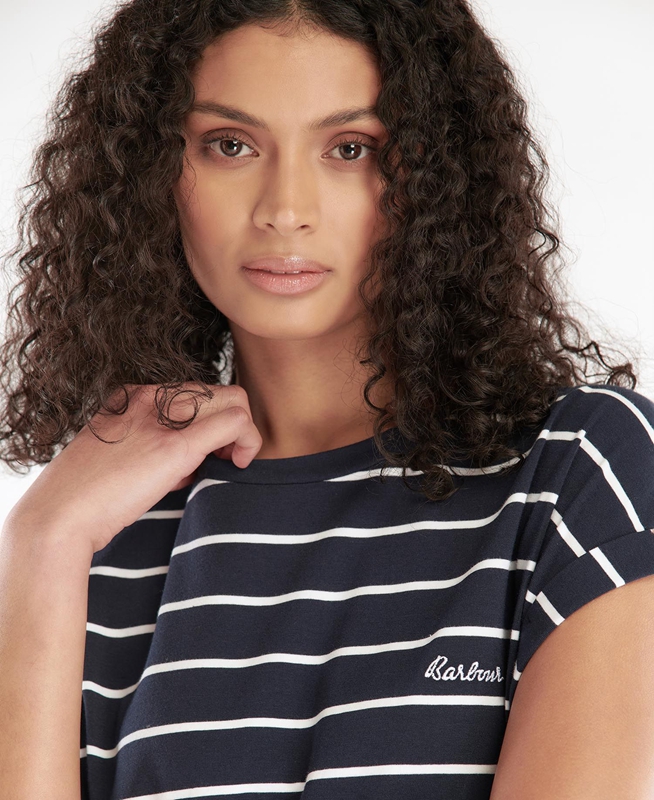 Barbour Marlo Stripe Női Ruha Sötétkék | 759831-OCS