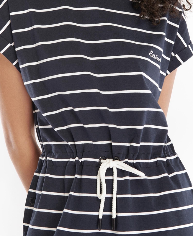 Barbour Marlo Stripe Női Ruha Sötétkék | 759831-OCS
