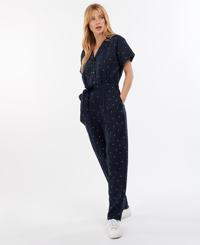 Barbour Melita Jumpsuit Női Ruha Sötétkék | 193420-FXH