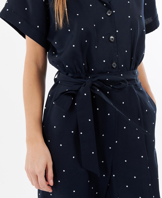 Barbour Melita Jumpsuit Női Ruha Sötétkék | 193420-FXH