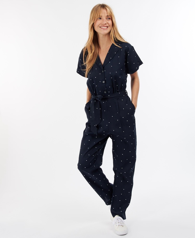 Barbour Melita Jumpsuit Női Ruha Sötétkék | 193420-FXH