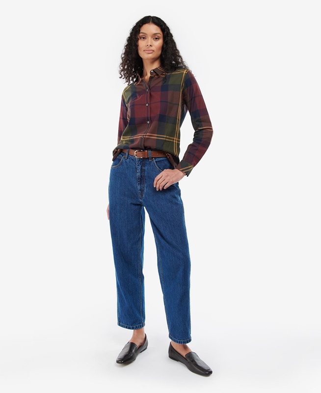 Barbour Moorland Női Ingek Bordó | 629473-OEU