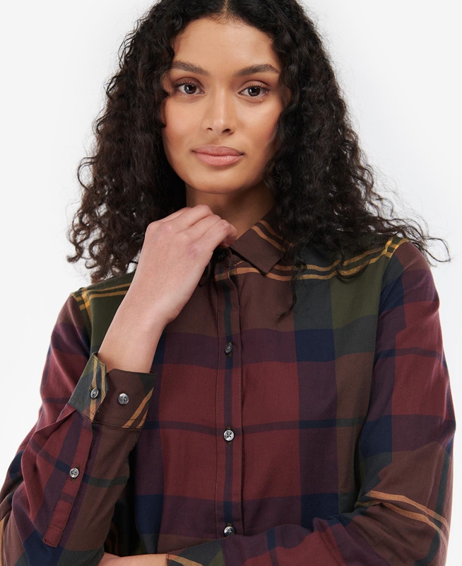 Barbour Moorland Női Ingek Bordó | 629473-OEU