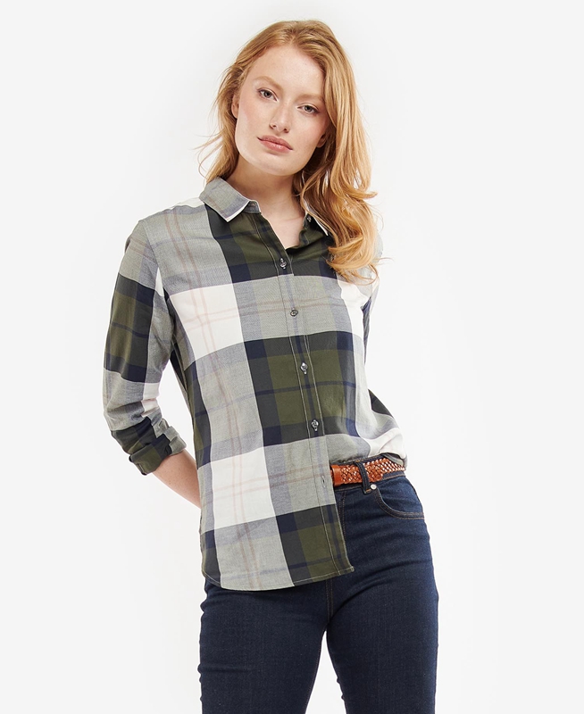 Barbour Moorland Női Ingek Olivazöld | 706835-KYZ