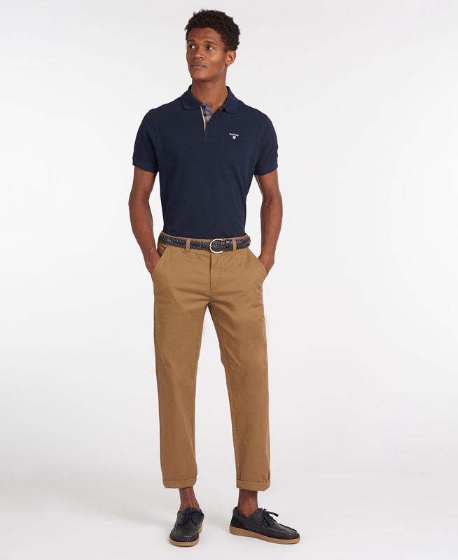 Barbour Neuston Essential Chinos Férfi Nadrág Bézs | 620375-GWZ