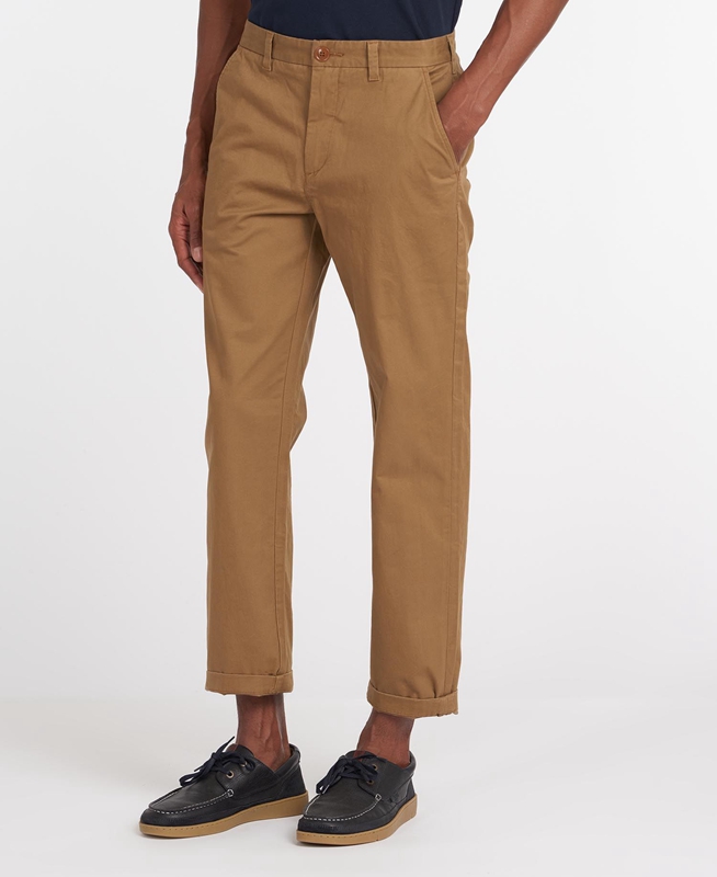 Barbour Neuston Essential Chinos Férfi Nadrág Bézs | 620375-GWZ