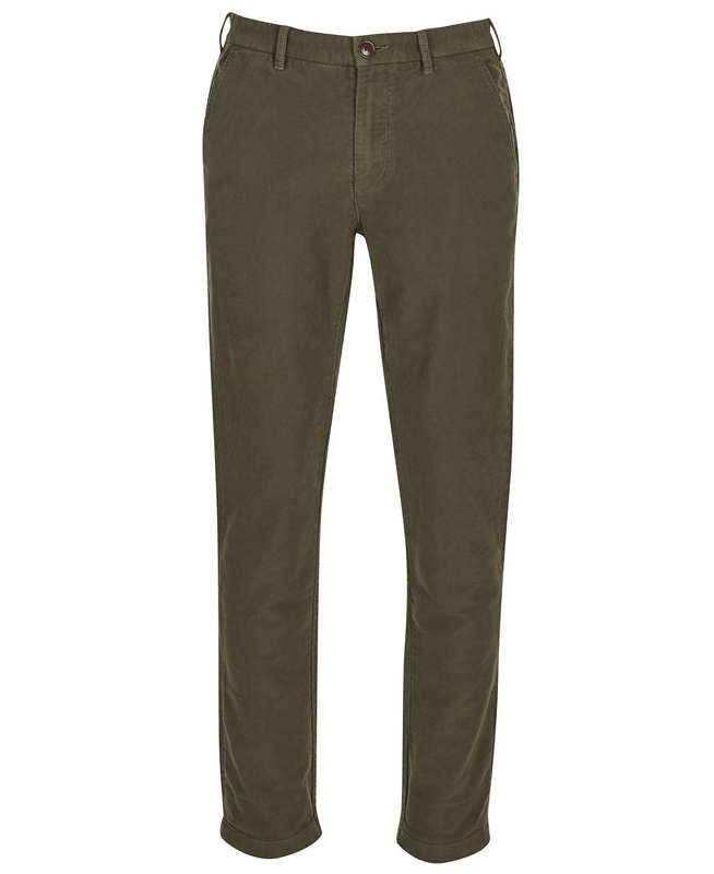 Barbour Neuston Moleskin Trouser Férfi Nadrág Olivazöld | 762910-BIE